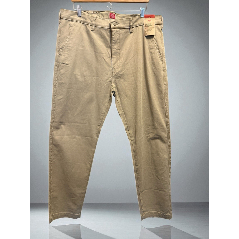 Levis Pants XX Chino Standard Taper Stretch Khaki Brown Size 38x31 NWT Flawed